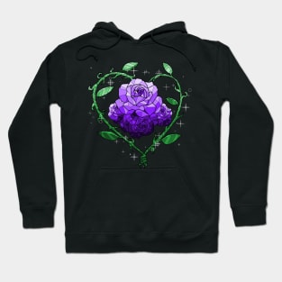 Purple Crystal Flower Hoodie